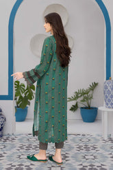 2-Pc Printed Khadder Shirt With Printed Qlot Khadder Trouser CPM22-114